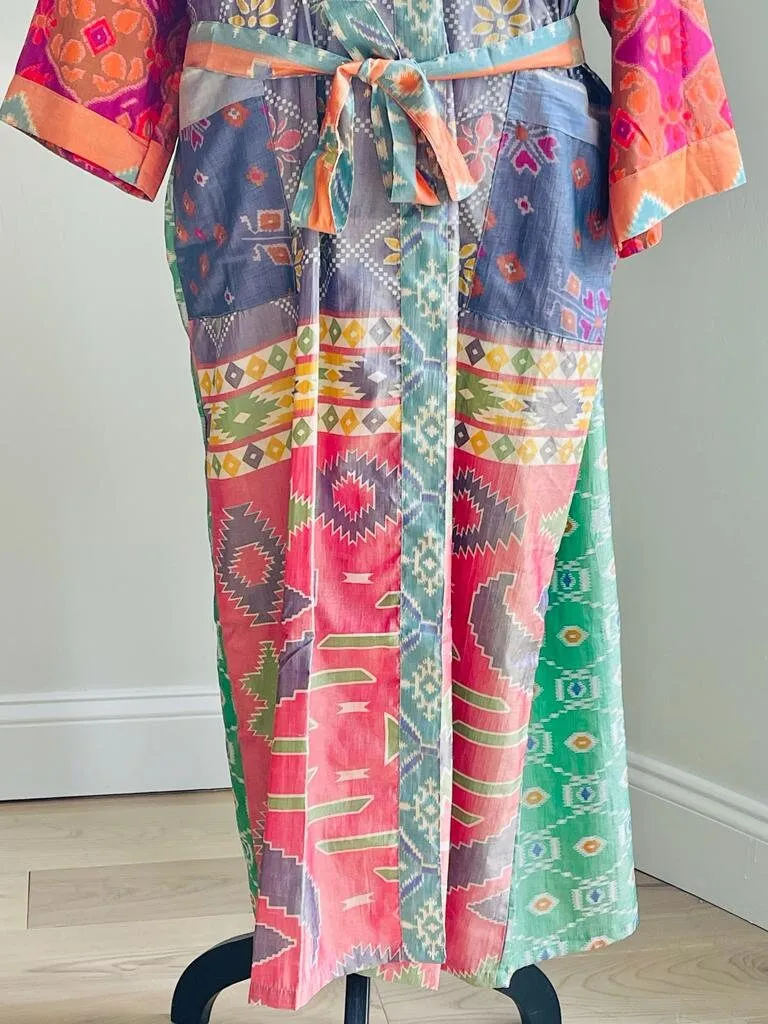 Repurposed Silk Sari Kimono Robe