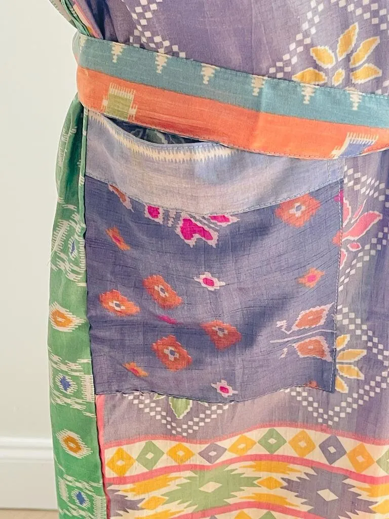 Repurposed Silk Sari Kimono Robe