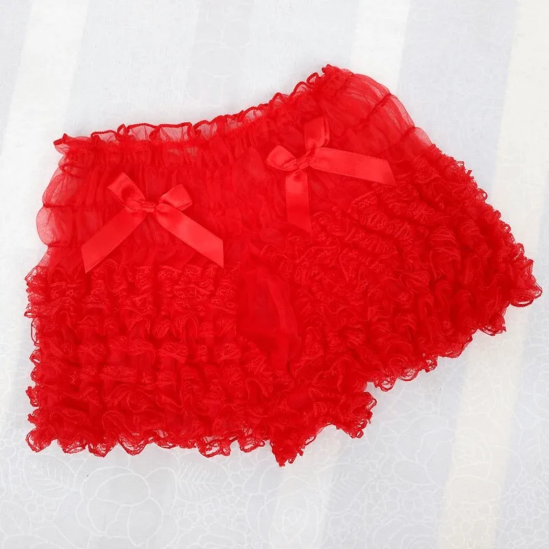 Ruffles Men's See-Through Boxers / Adult Underwear With Bowknot / Erotic Male Shorts