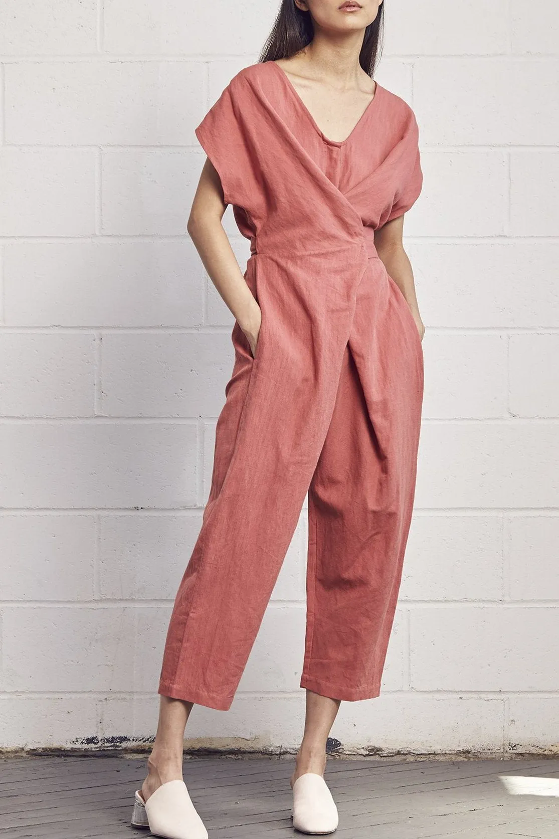 Rujuta Sheth Wrap Jumpsuit in Peony