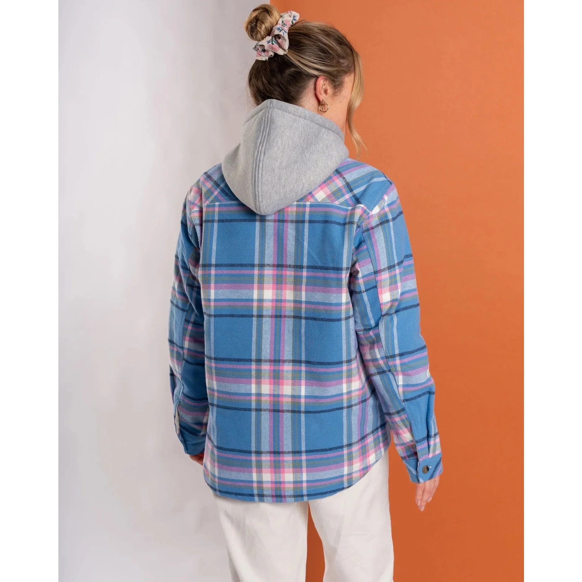 Saltrock Womens Myla Shacket Blue Check