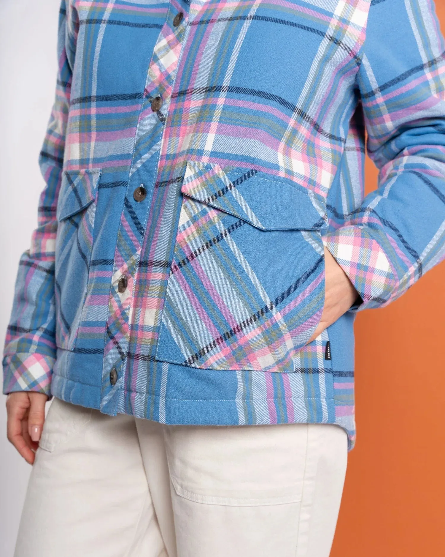 Saltrock Womens Myla Shacket Blue Check