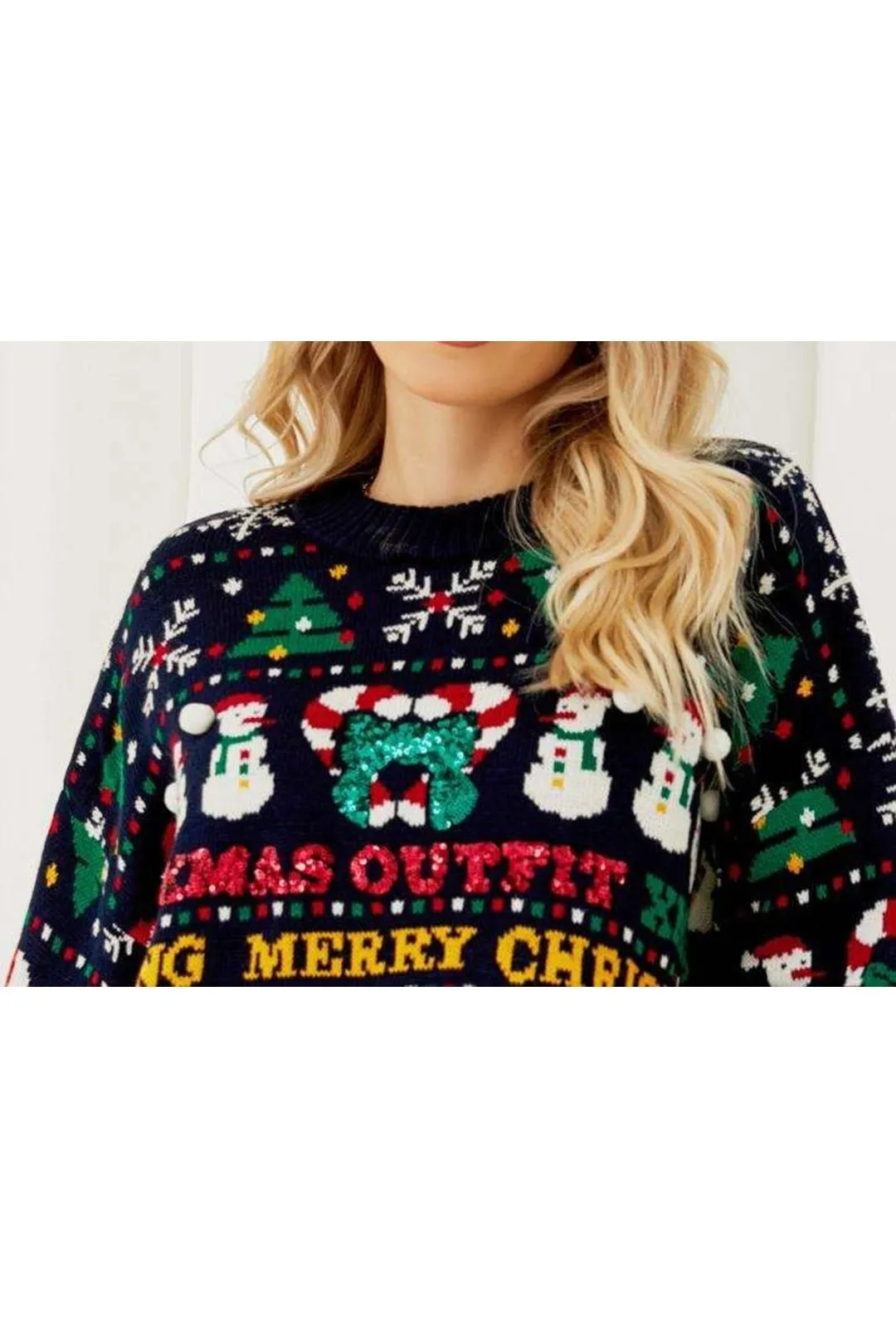 Snowman & Candy-Cane Sweater