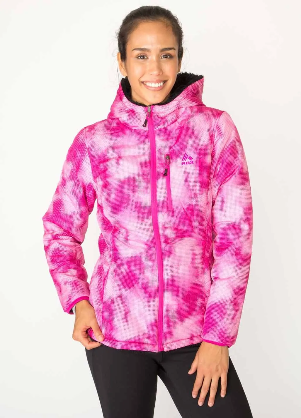 Striped Fleece Reversible Hooded Jacket