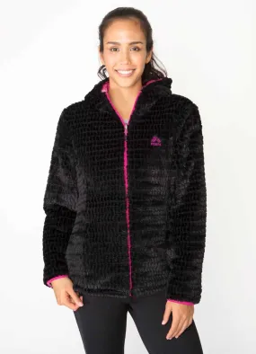 Striped Fleece Reversible Hooded Jacket