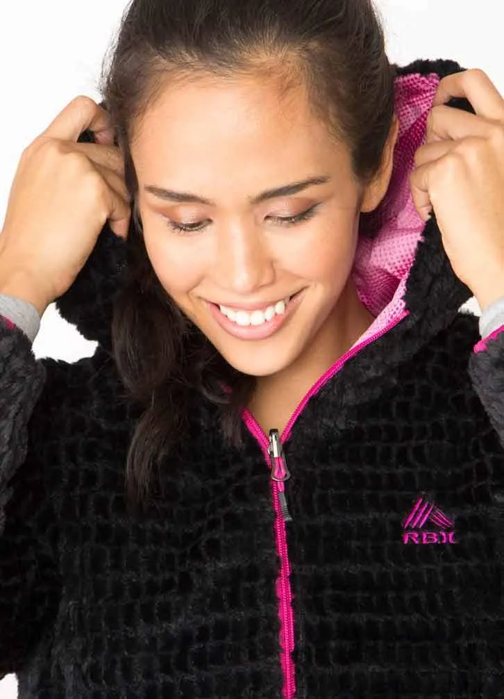 Striped Fleece Reversible Hooded Jacket