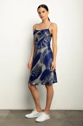 The Silk Bias Slip   Venom Blue