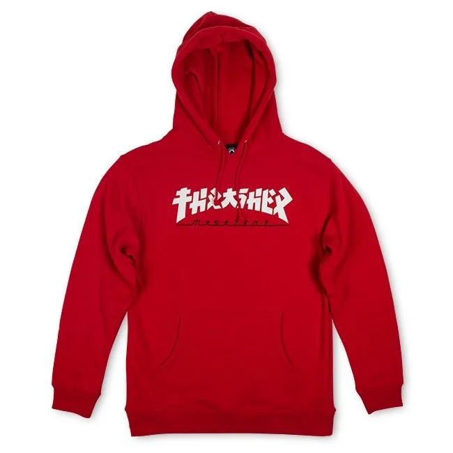 Thrasher Godzilla Skate Mag Logo Pullover Hoodie - Red