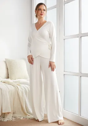 UltraEase Wide Leg Lounge Pant (Ivory)