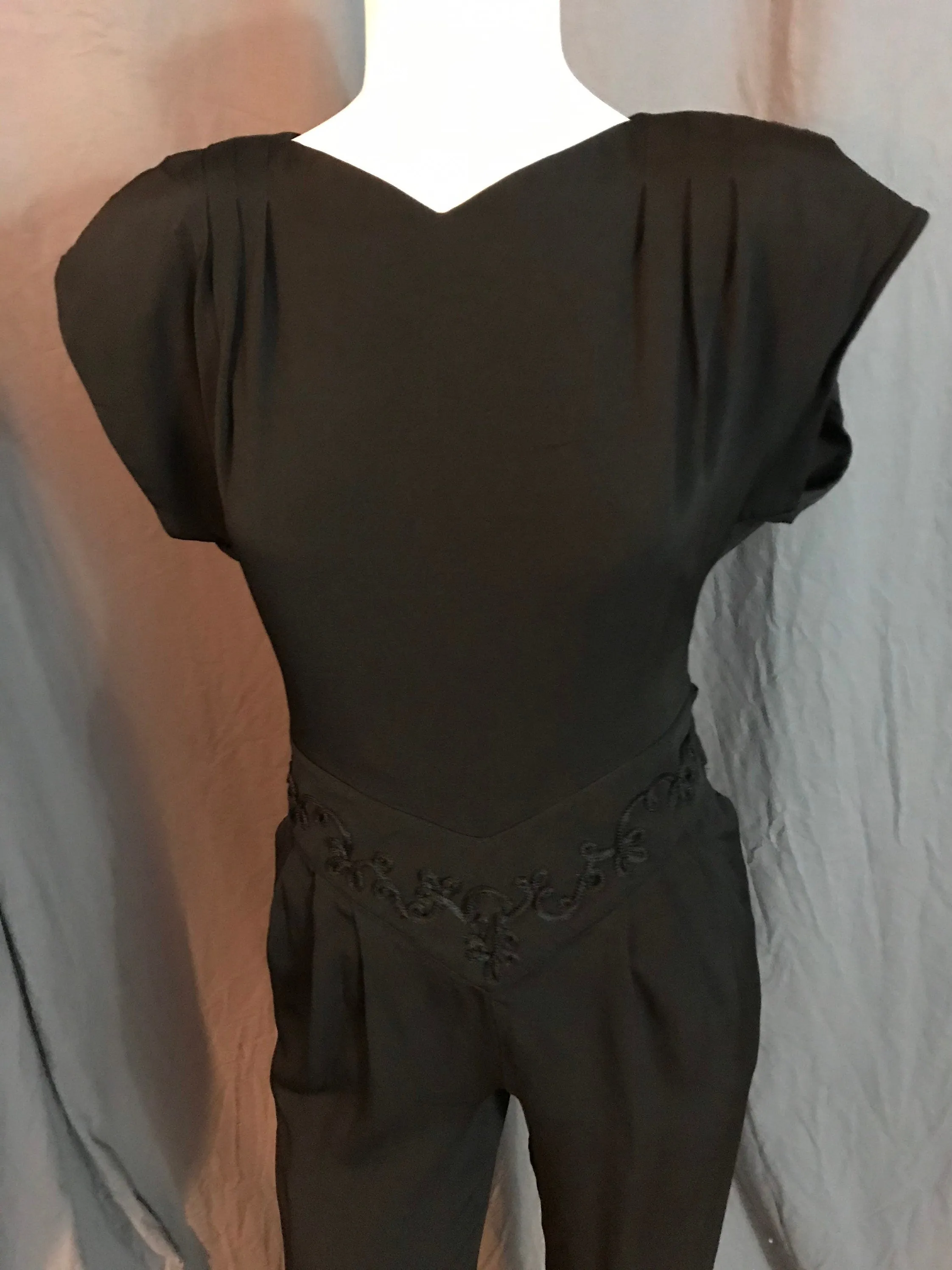 Vintage 1980’s black mod jumpsuit 4