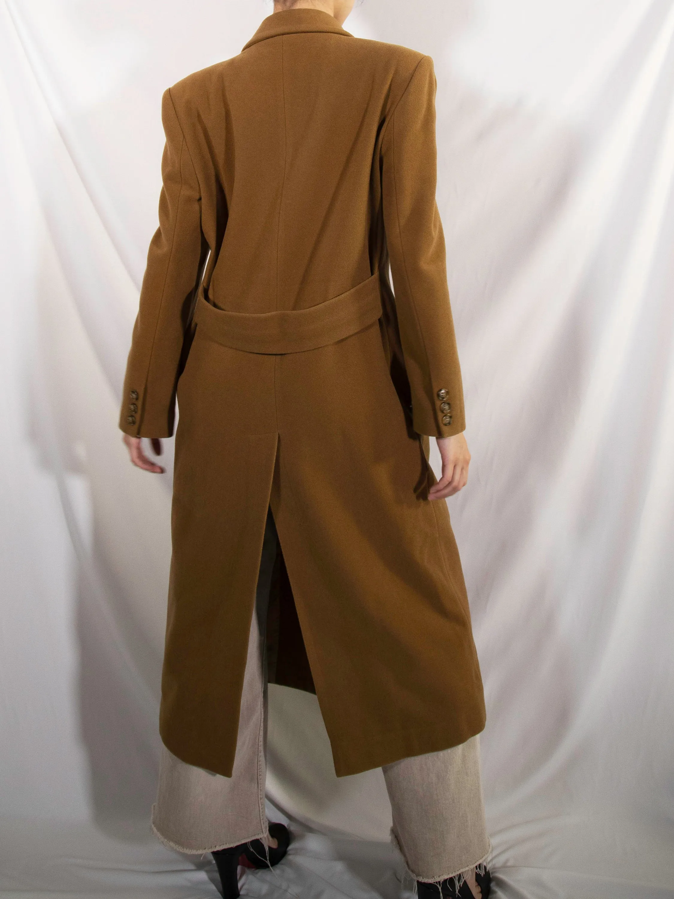 Vintage 🧥 caramel golden wool long Coat