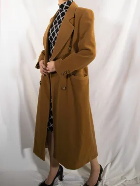 Vintage 🧥 caramel golden wool long Coat