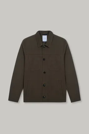 Wilkes Shacket Unlined - Khaki Tricotina