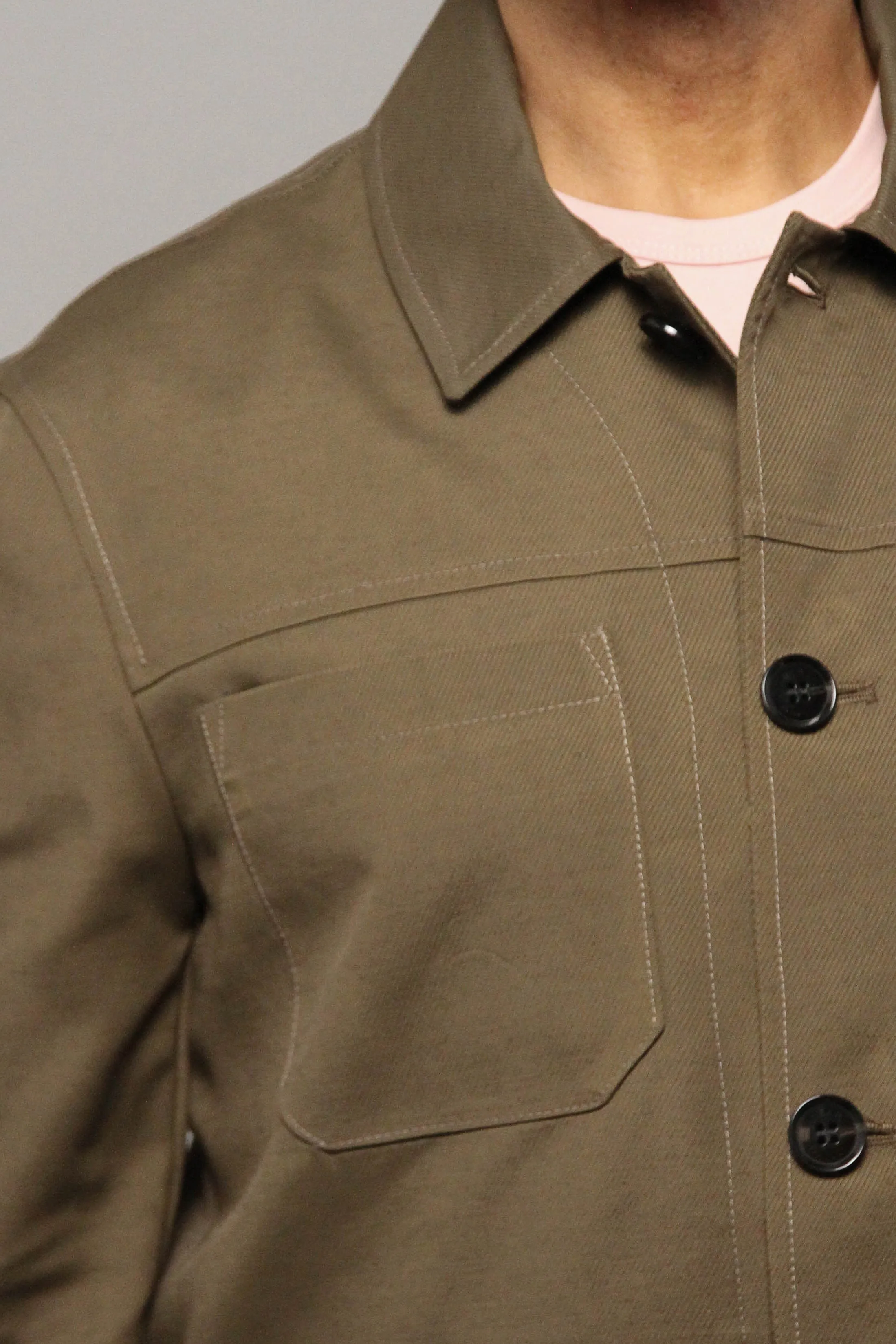 Wilkes Shacket Unlined - Khaki Tricotina