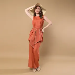 Willow - Hemp Co-ord Set - Rust Orange