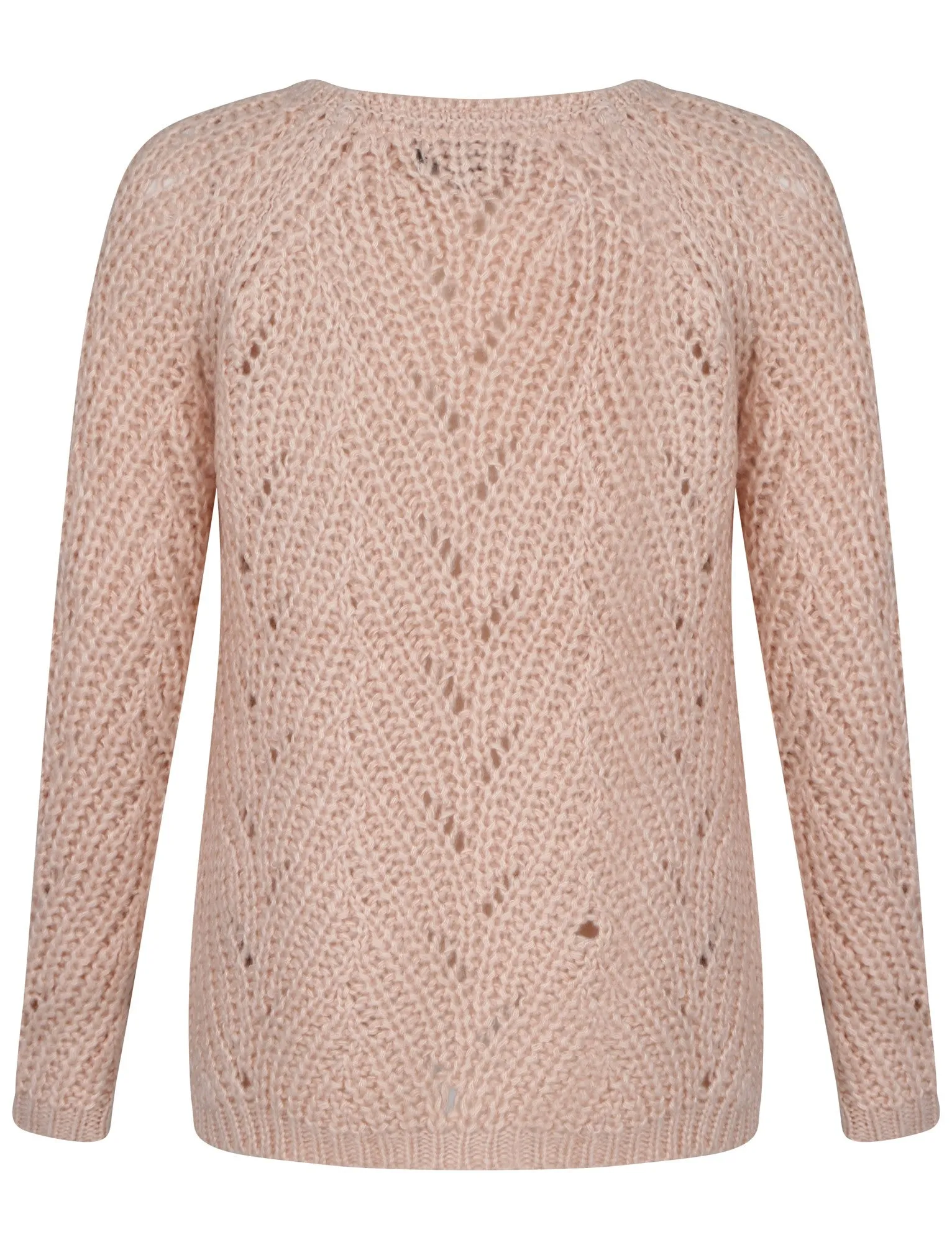 Womens Amara Reya Orange Blossom Textured Knit Jumper in Pale Blush