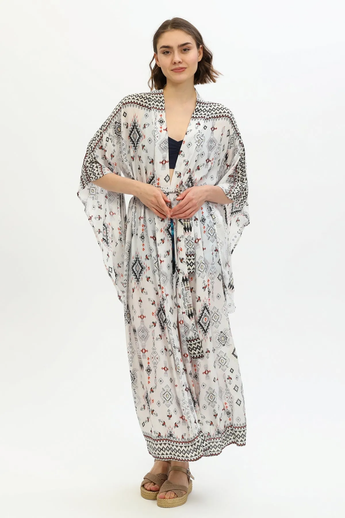 Zada - Jap Kimono XL Long - Earth Aztek