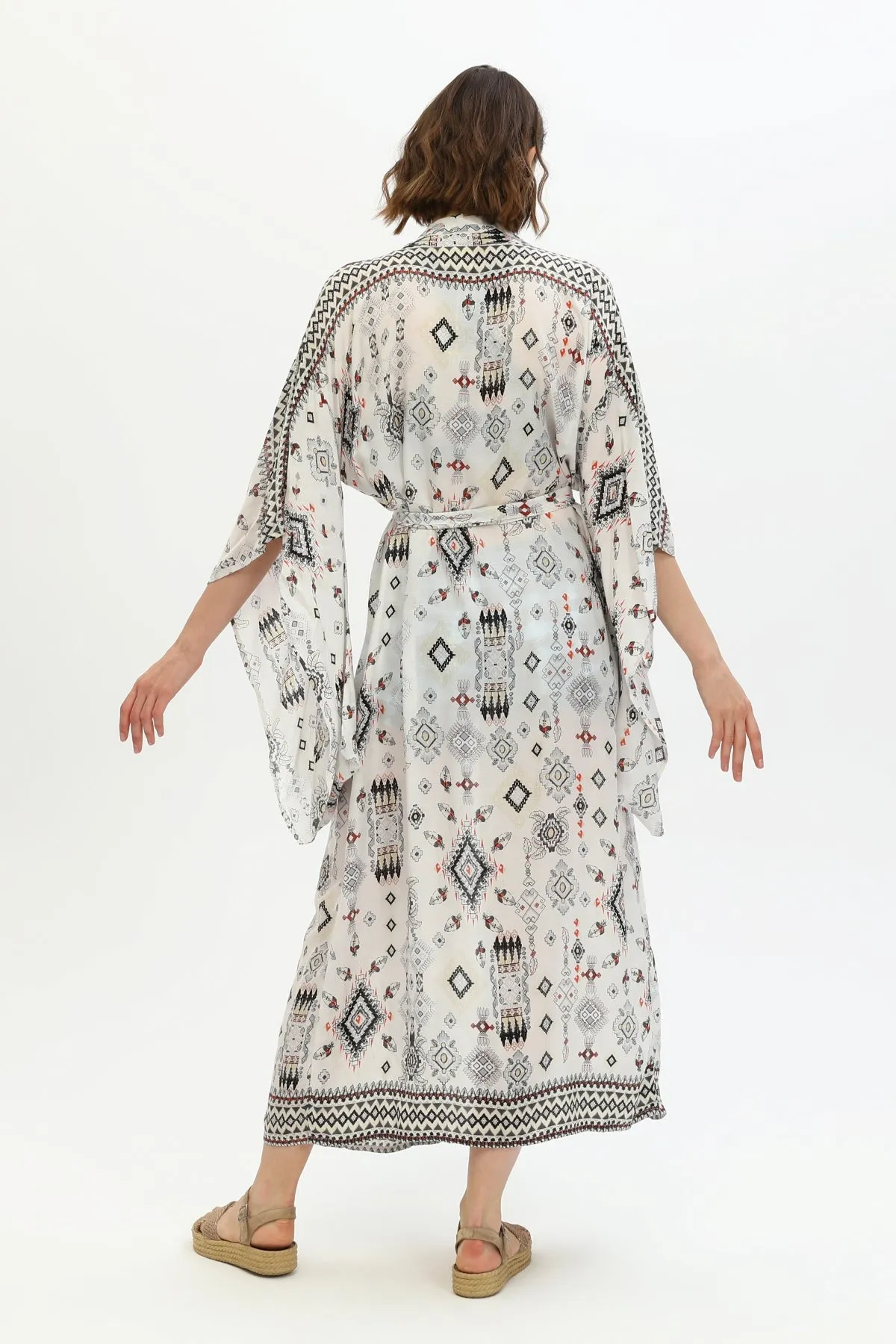 Zada - Jap Kimono XL Long - Earth Aztek