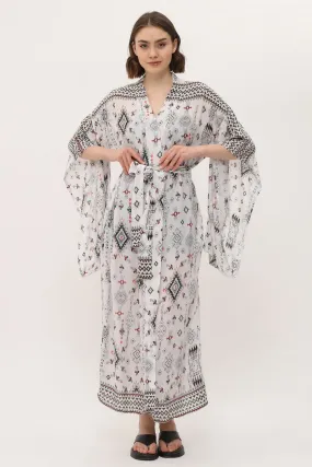 Zada - Jap Kimono XL Long - Earth Aztek