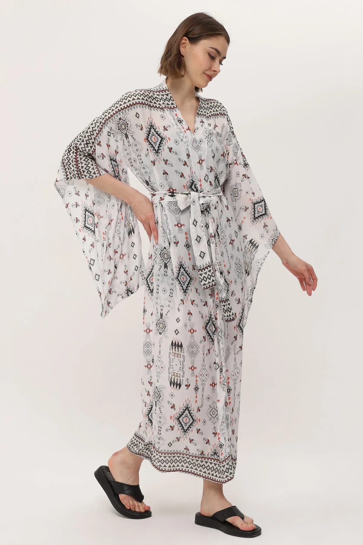 Zada - Jap Kimono XL Long - Earth Aztek