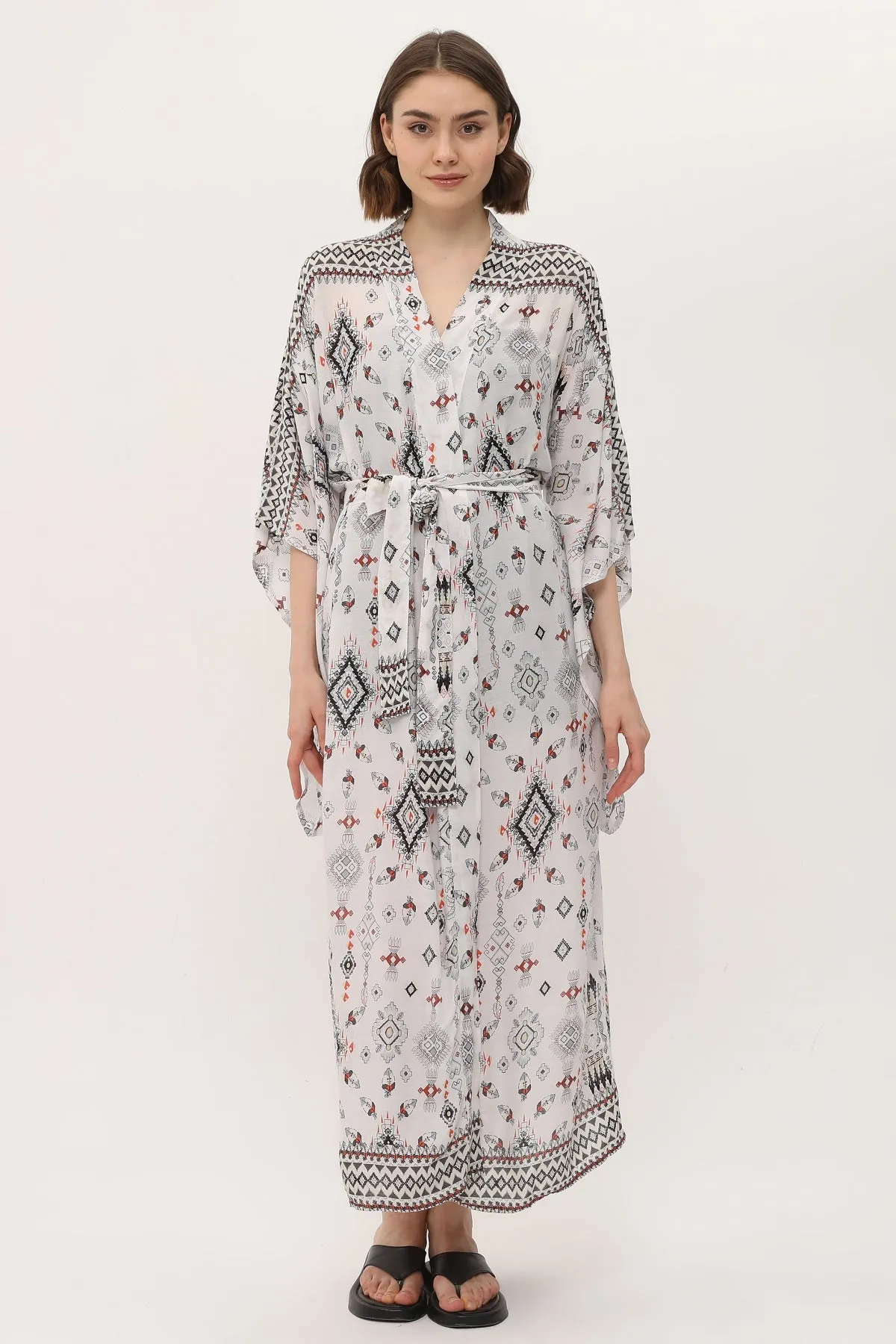 Zada - Jap Kimono XL Long - Earth Aztek