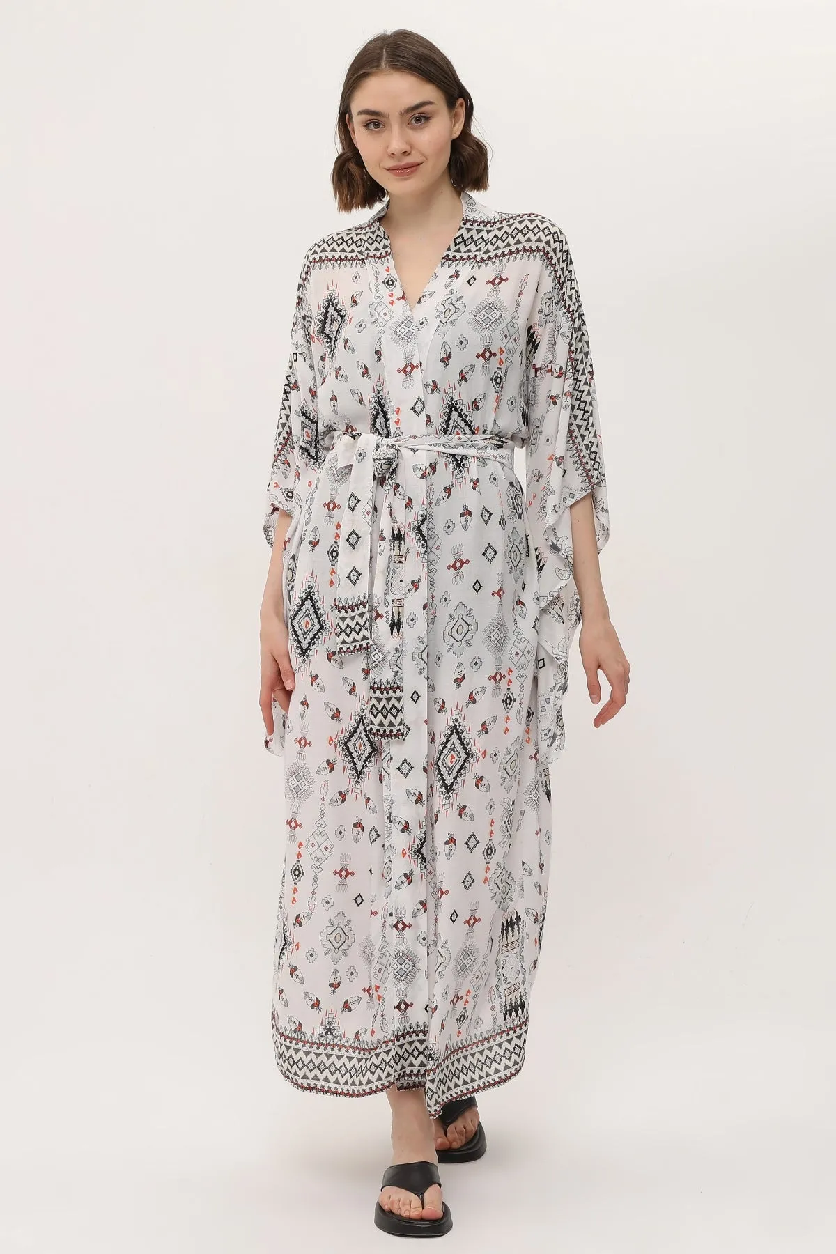 Zada - Jap Kimono XL Long - Earth Aztek