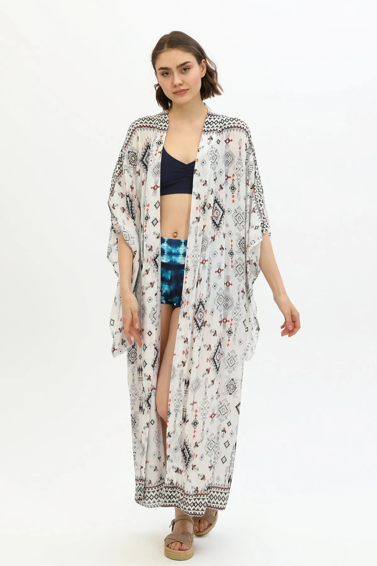 Zada - Jap Kimono XL Long - Earth Aztek