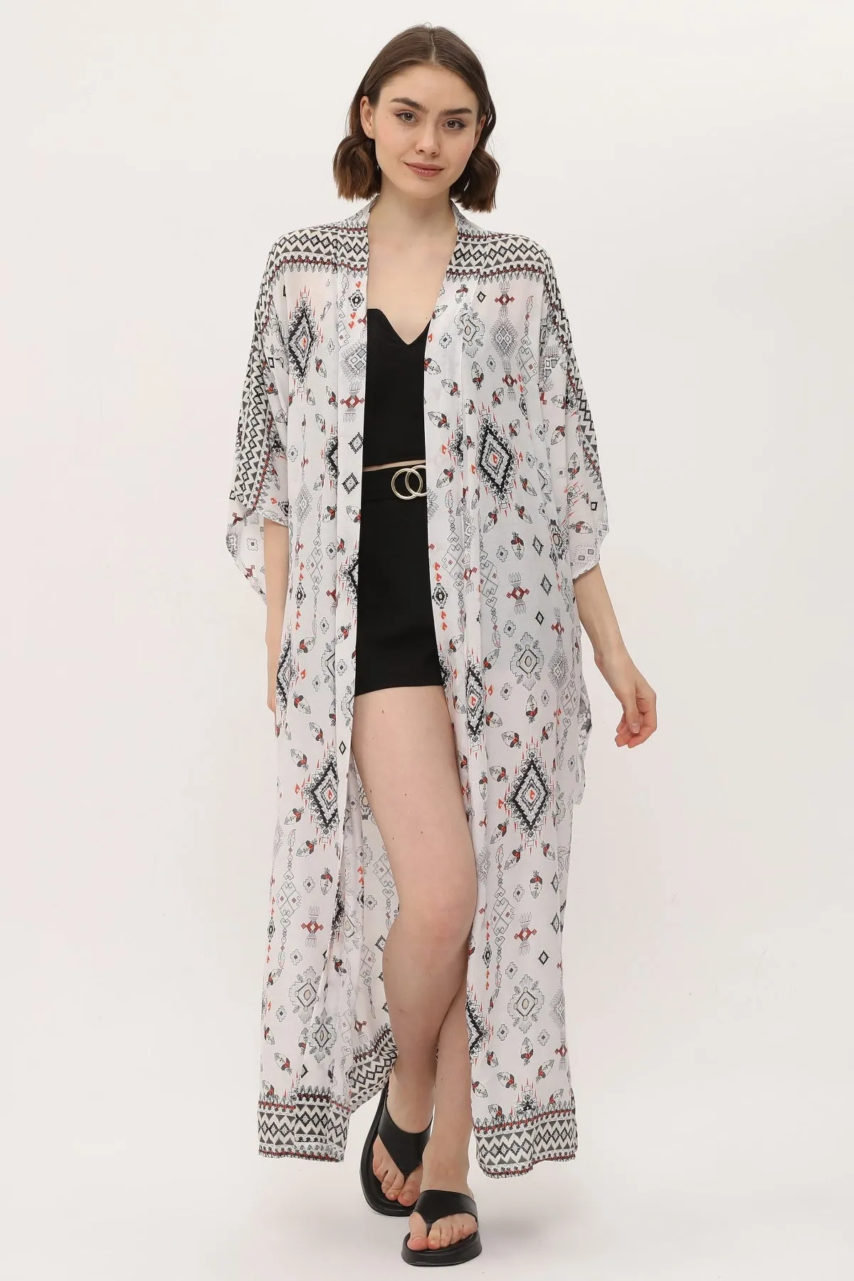 Zada - Jap Kimono XL Long - Earth Aztek